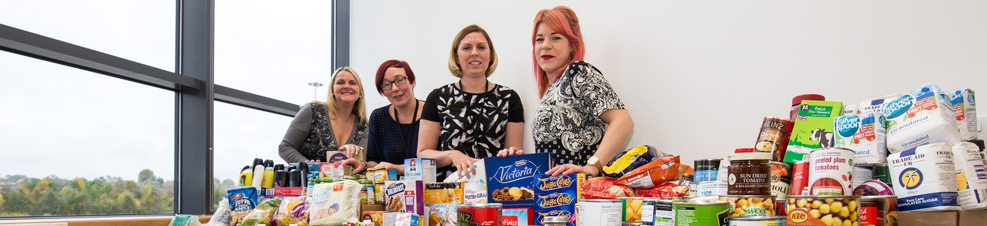 Staff collecting for local food banks